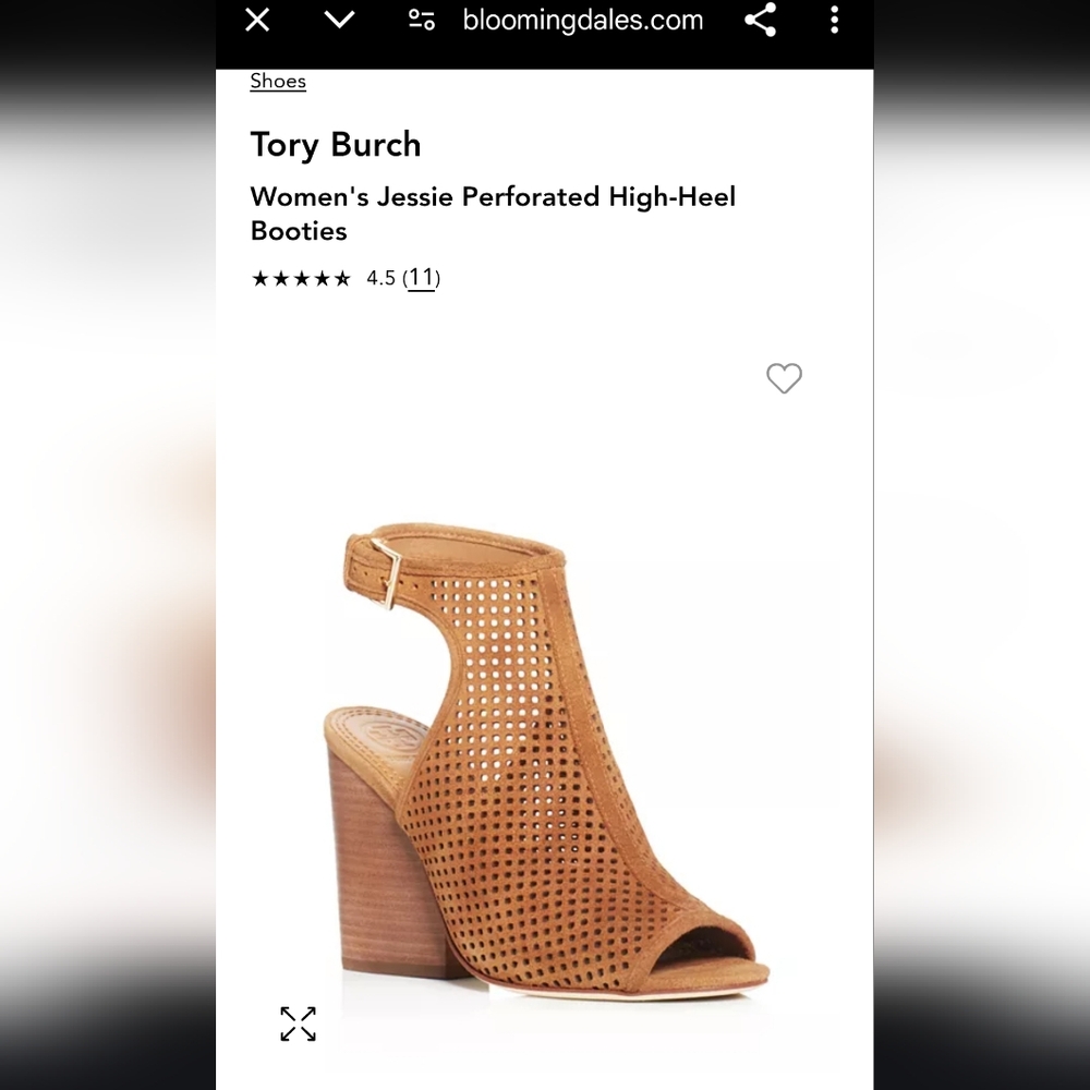 Tory Burch Jessie Perforated Cognac Sandal